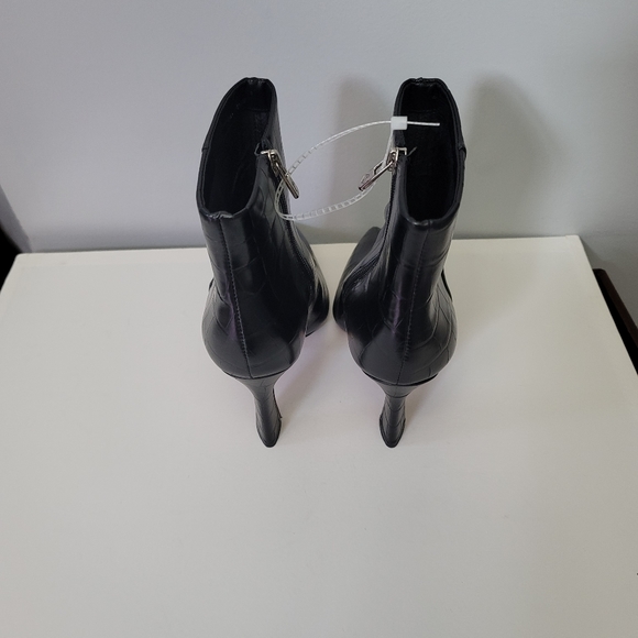 Antonio Melani Gaby Crocodile Embossed Leather Dress Booties
